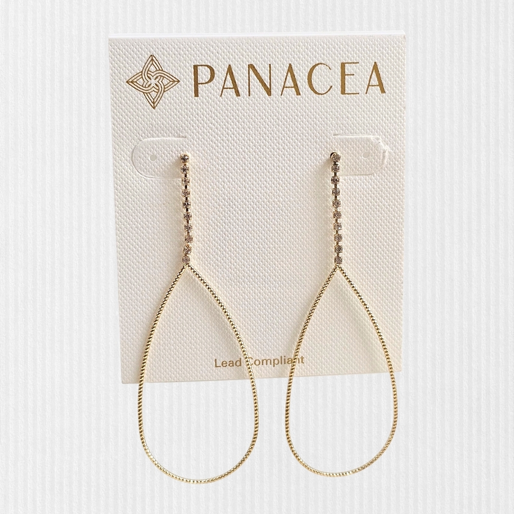 Nordstrom Panacea Hammered Teardrop Earrings‎ NWT Bold Statement